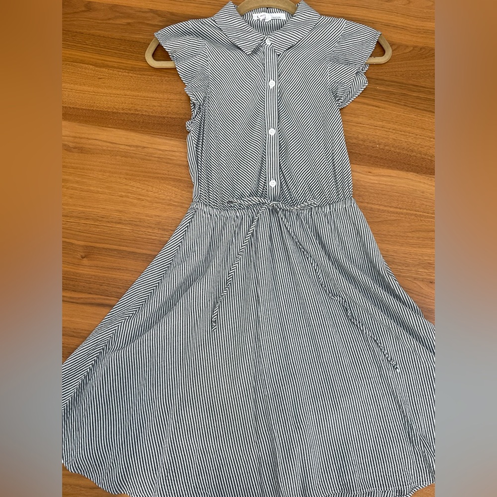 BCBG Generation Striped Dress, Gray, Size XXS